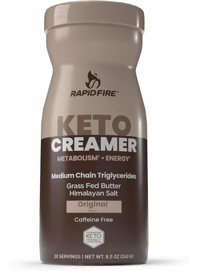 Rapid Fire Ketogenic Creamer with MCT Oil for Coffee or Tea, Supports Energy and Metabolism, Weight Loss, Ketogenic Diet 8.5 oz. (20 servings) - Image 1